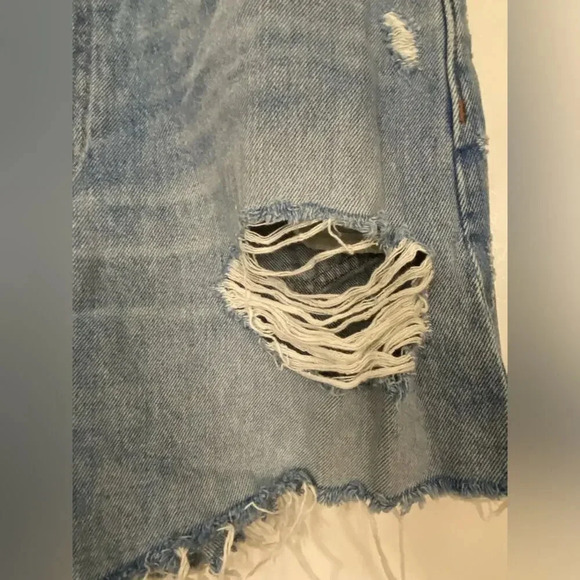 Madewell Relaxed Mid Length Denim Shorts Steenwick Wash Ripped Edition Blue 29 - Picture 4 of 11